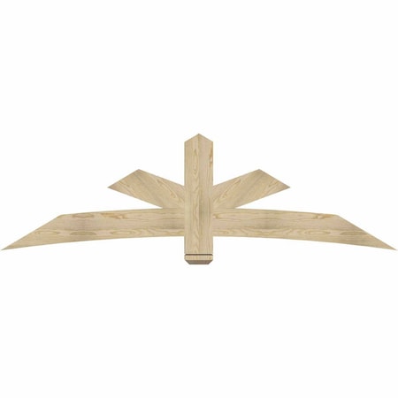 Ekena Millwork Alberta Rough Sawn Timber Gable Bracket, Douglas Fir, 84"W x 24"H x 4"D x 6"F, 7/12 Pitch GBW084X24X0406ALB00RDF